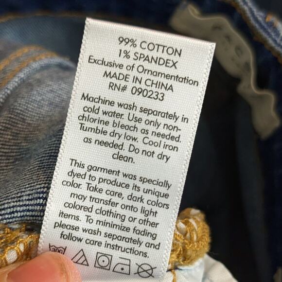 PacSun Punk Blue Los Angeles Patched High Rise Retro Fit Jeans Size 25 - Picture 9 of 11